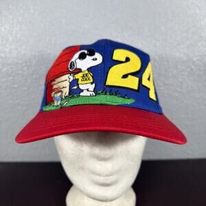 New Vintage Jeff Gordon Hat Cap Snap Back Joe Cool Snoopy Peanuts Nascar 24 NOS
